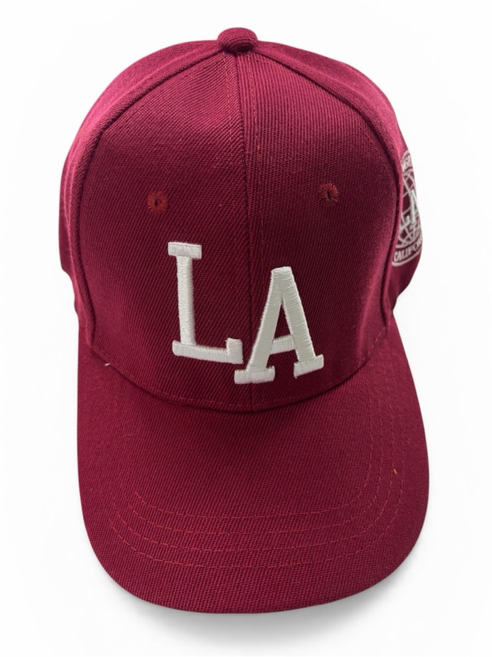 Maroon LA Embroidered Baseball Cap,OS,Unisex, - Picture 7 of 7